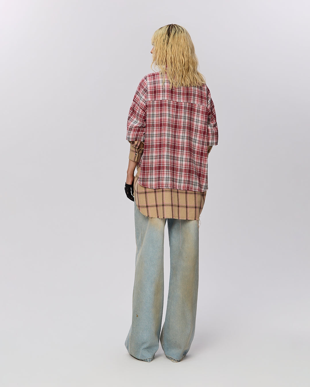 "Crush" Layered Shirt with Suspenders