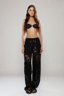 Rio de Janeiro Black Cargo Lace Pants