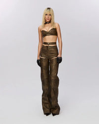 "Orbit" Faux Leather Pants
