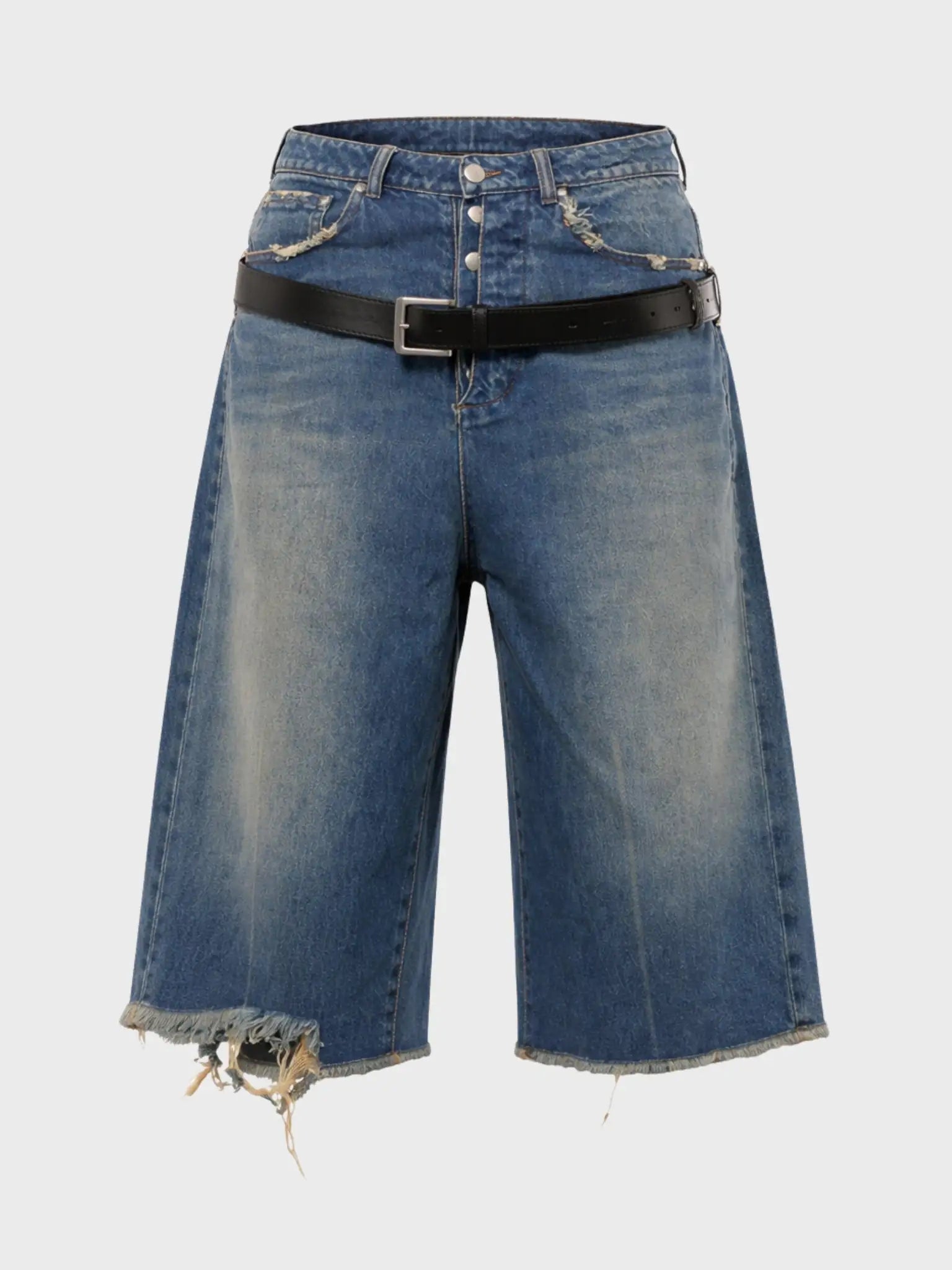 "Broken" Bermuda Denim Shorts
