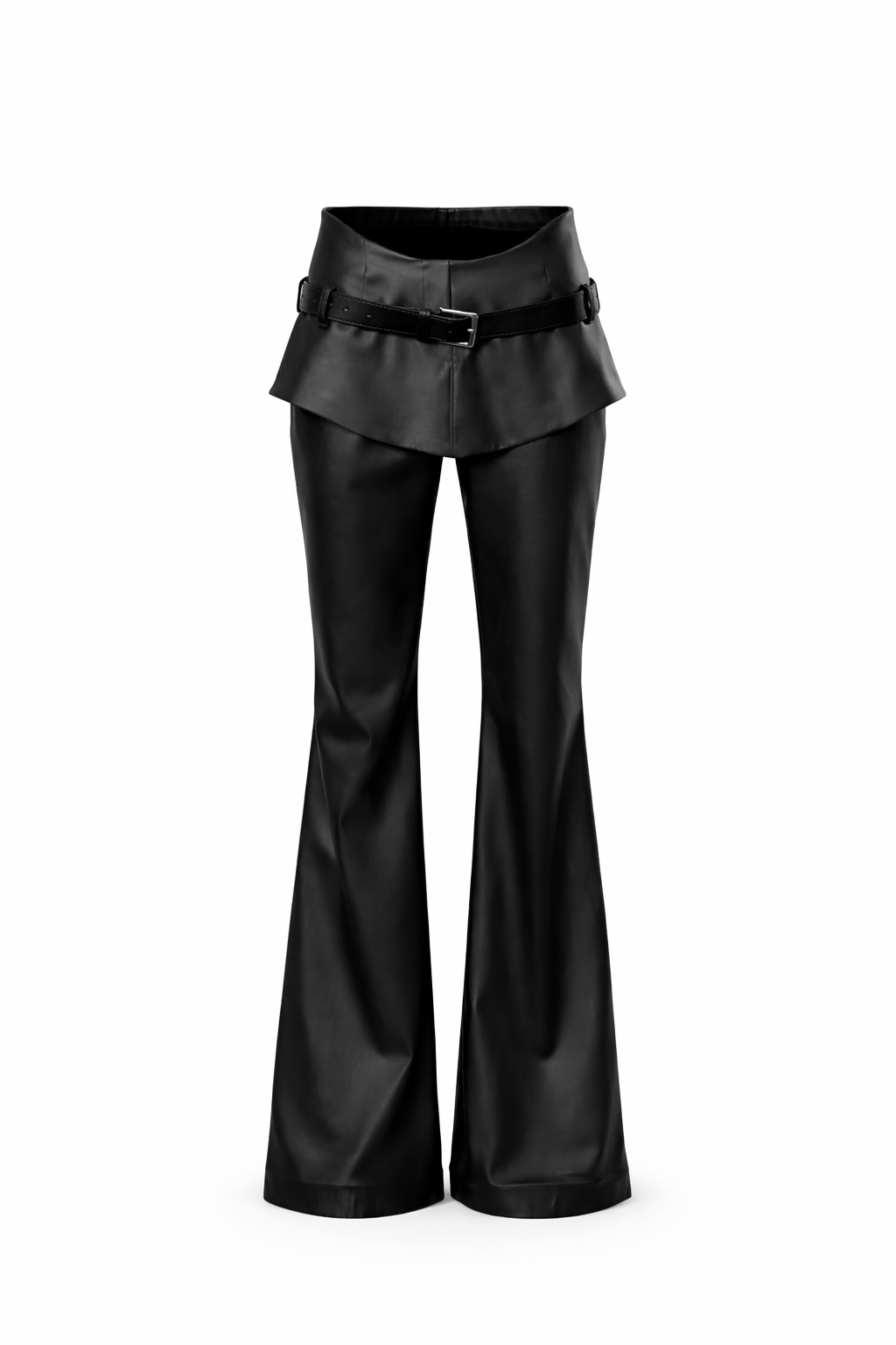"Disconnected" Skirt Faux Leather Pants