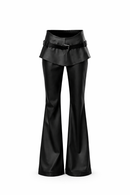 "Disconnected" Skirt Faux Leather Pants