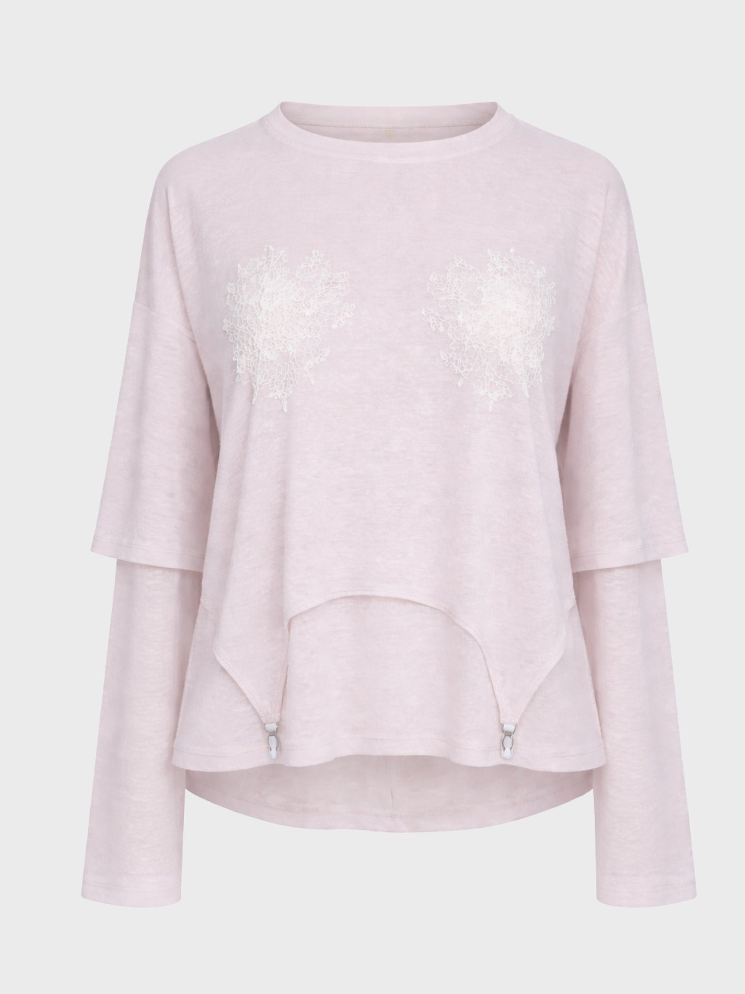 "All good" Layered Pink Blouse