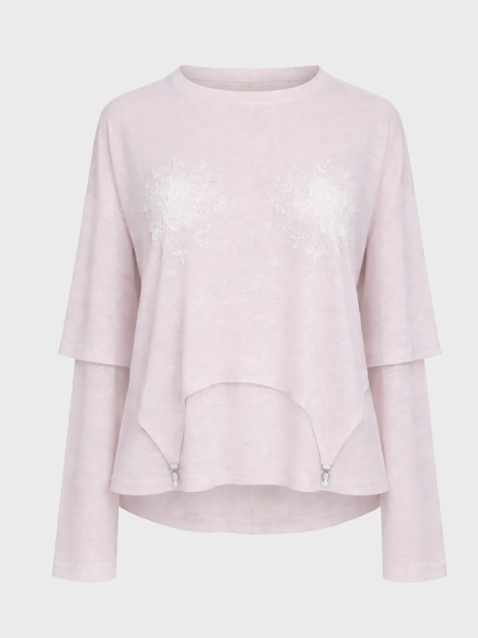 "All good" Layered Pink Blouse
