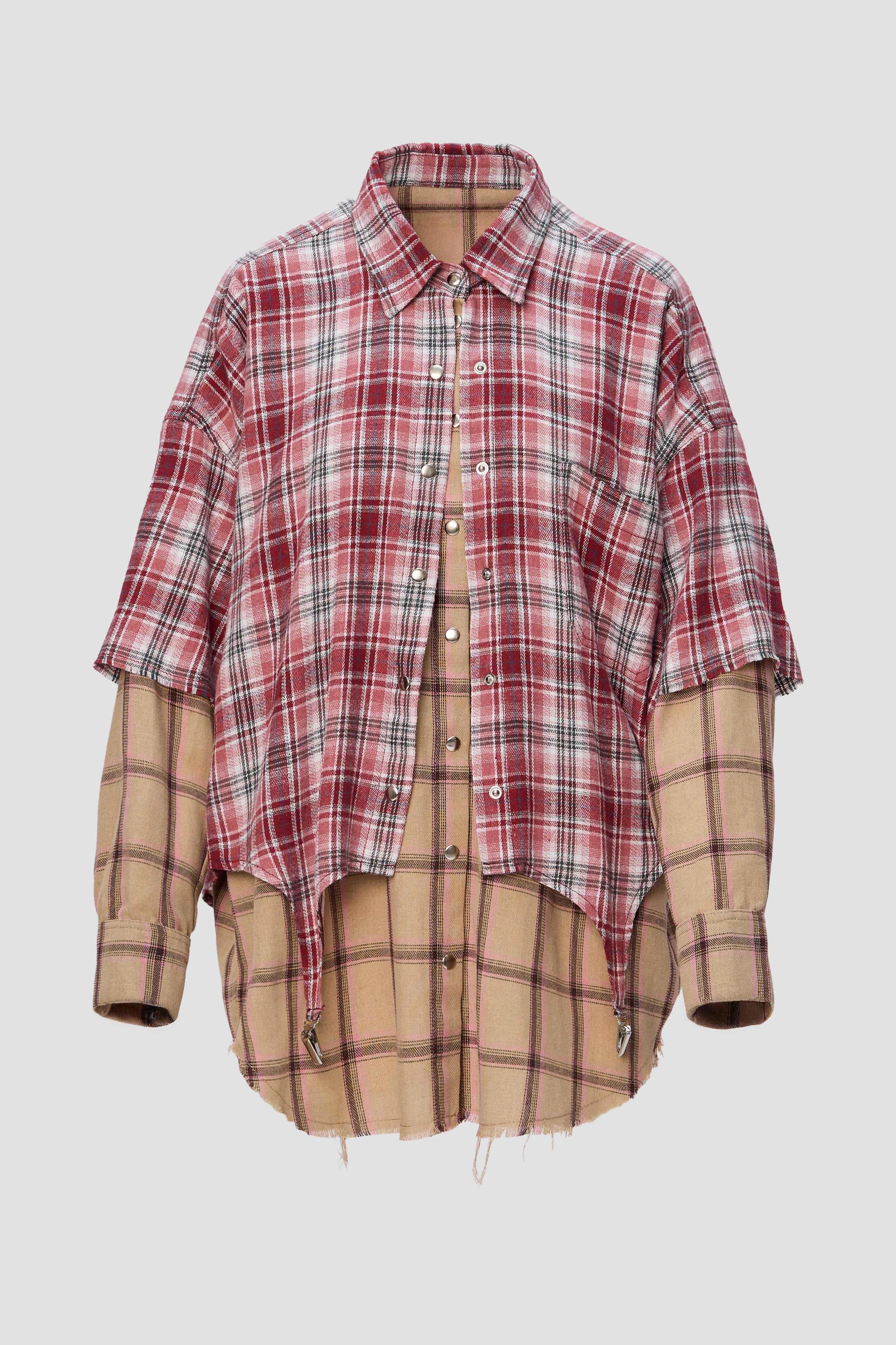 "Crush" Layered Shirt with Suspenders