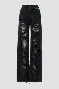 "Vapor" High Waist Lace Jeans