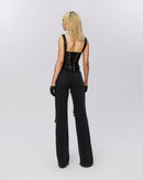 "Vapor" High Waist Lace Jeans