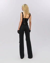 "Vapor" High Waist Lace Jeans