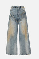 "Dreams" Cutout Washed Jeans