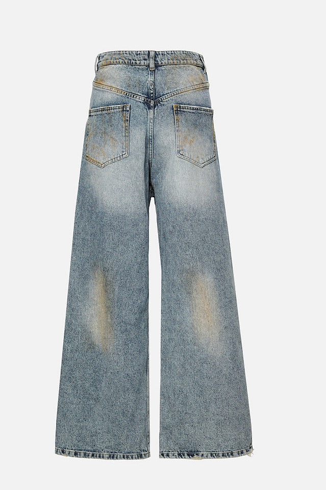 "Dreams" Cutout Washed Jeans
