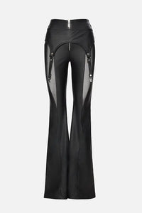 "Starseed" Leather Pants with Suspenders