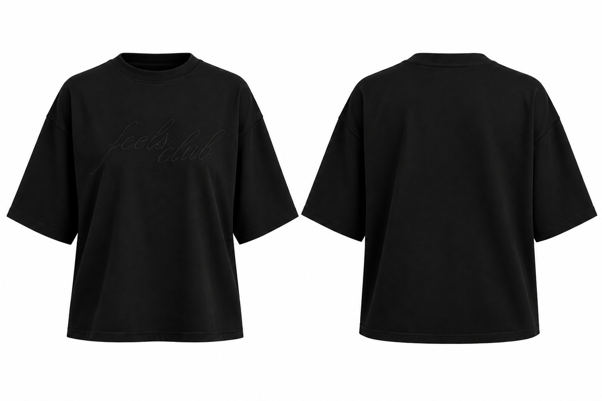Tender Oversized Black Unisex T-Shirt