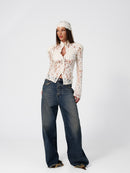 Monaco Ivory Lace Blouse