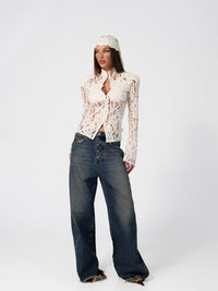Monaco Ivory Lace Blouse