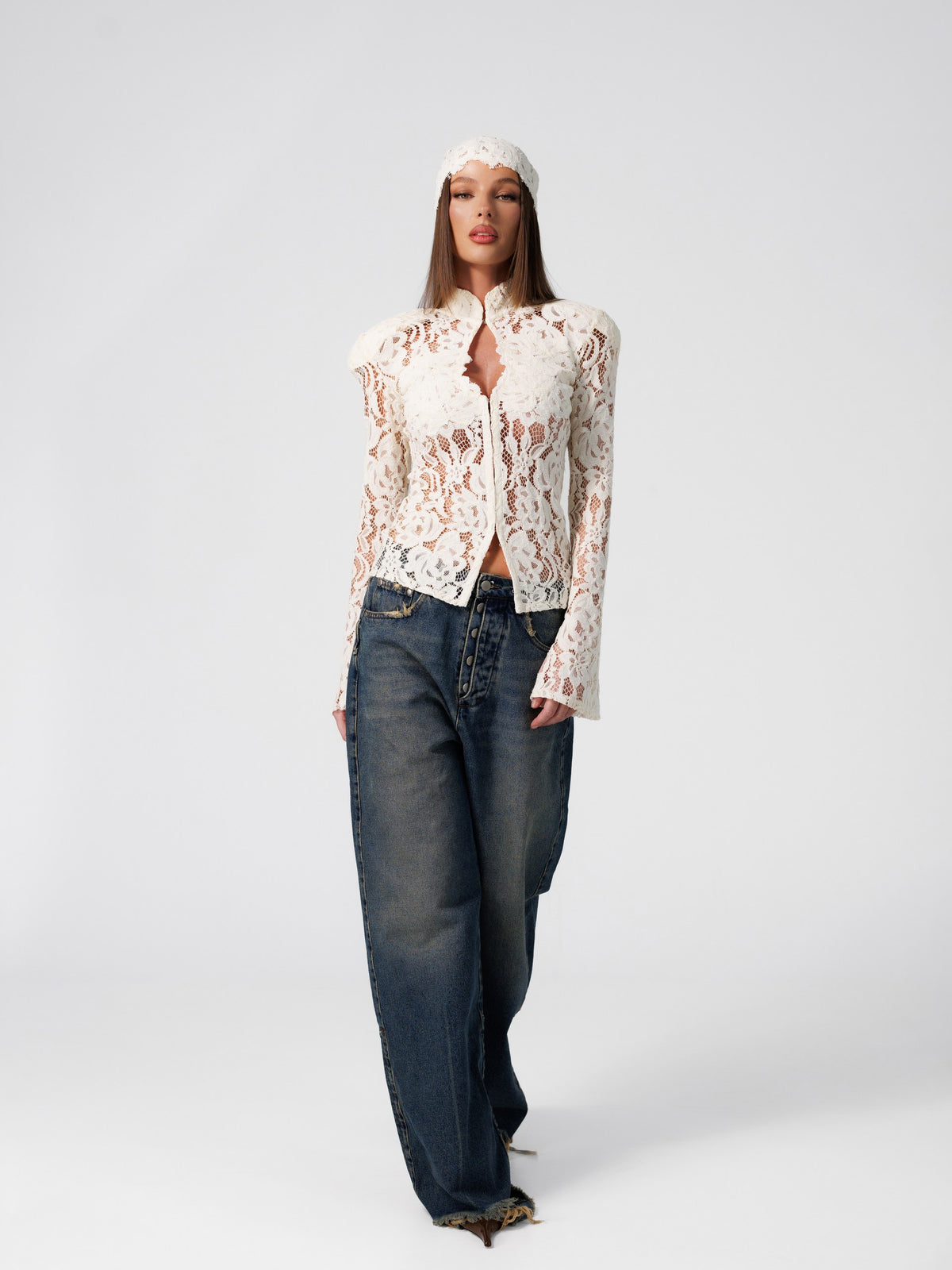 Monaco Ivory Lace Blouse