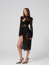 Amalfi Black Lace Dress