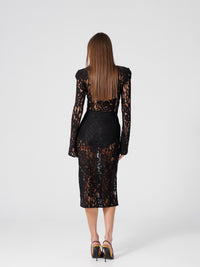 Amalfi Black Lace Dress