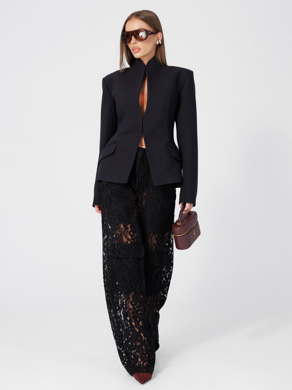 Rio de Janeiro Black Cargo Lace Pants