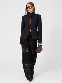 Rio de Janeiro Black Cargo Lace Pants