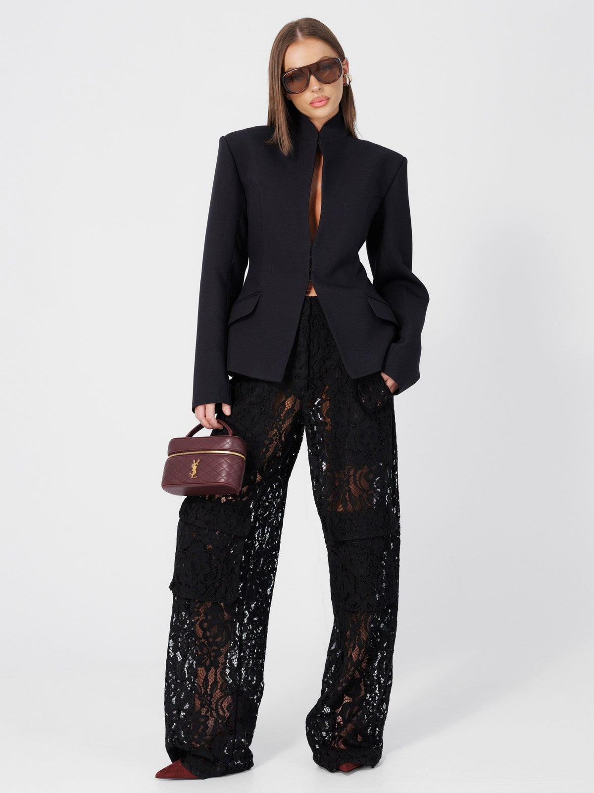 Rio de Janeiro Black Cargo Lace Pants
