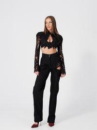 Cannes Co-Ord Black TOP