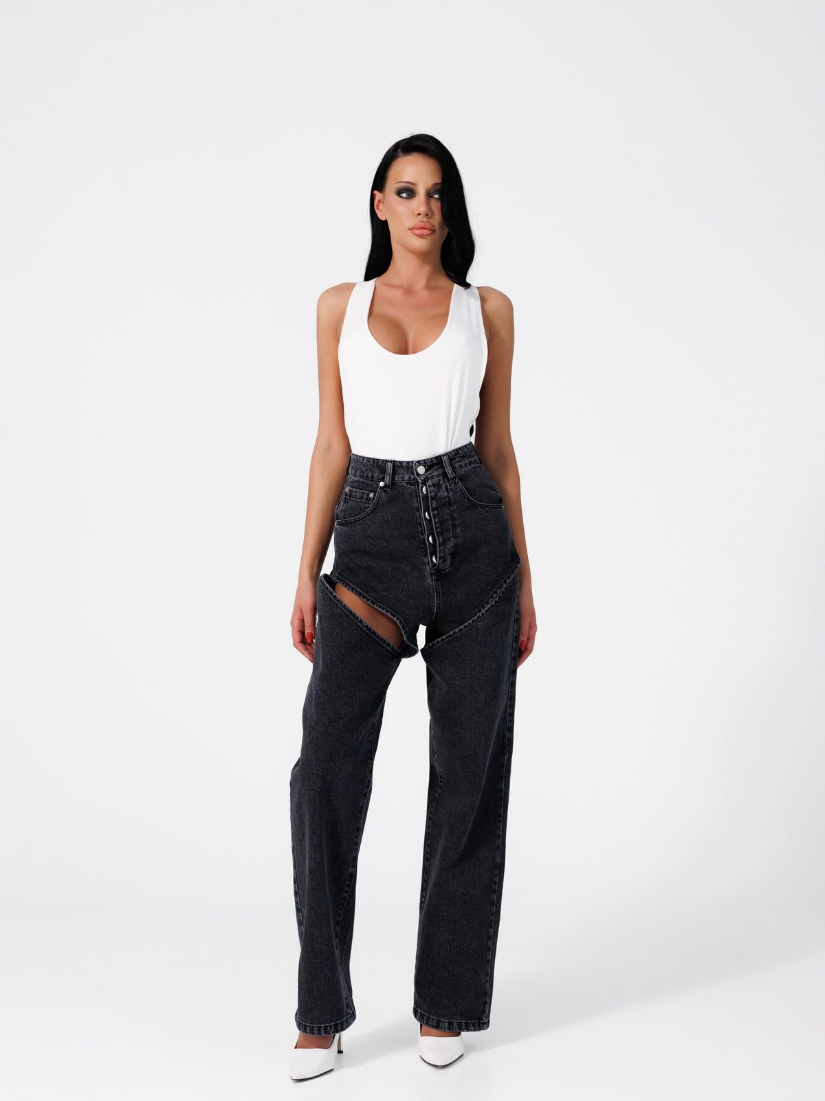 Jealous Cut-Out Jeans