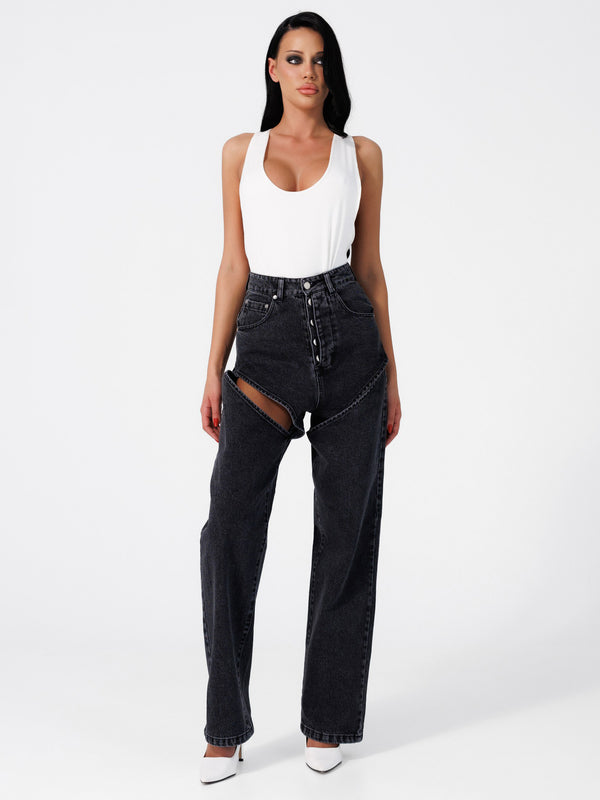 Jealous Cut-Out Jeans