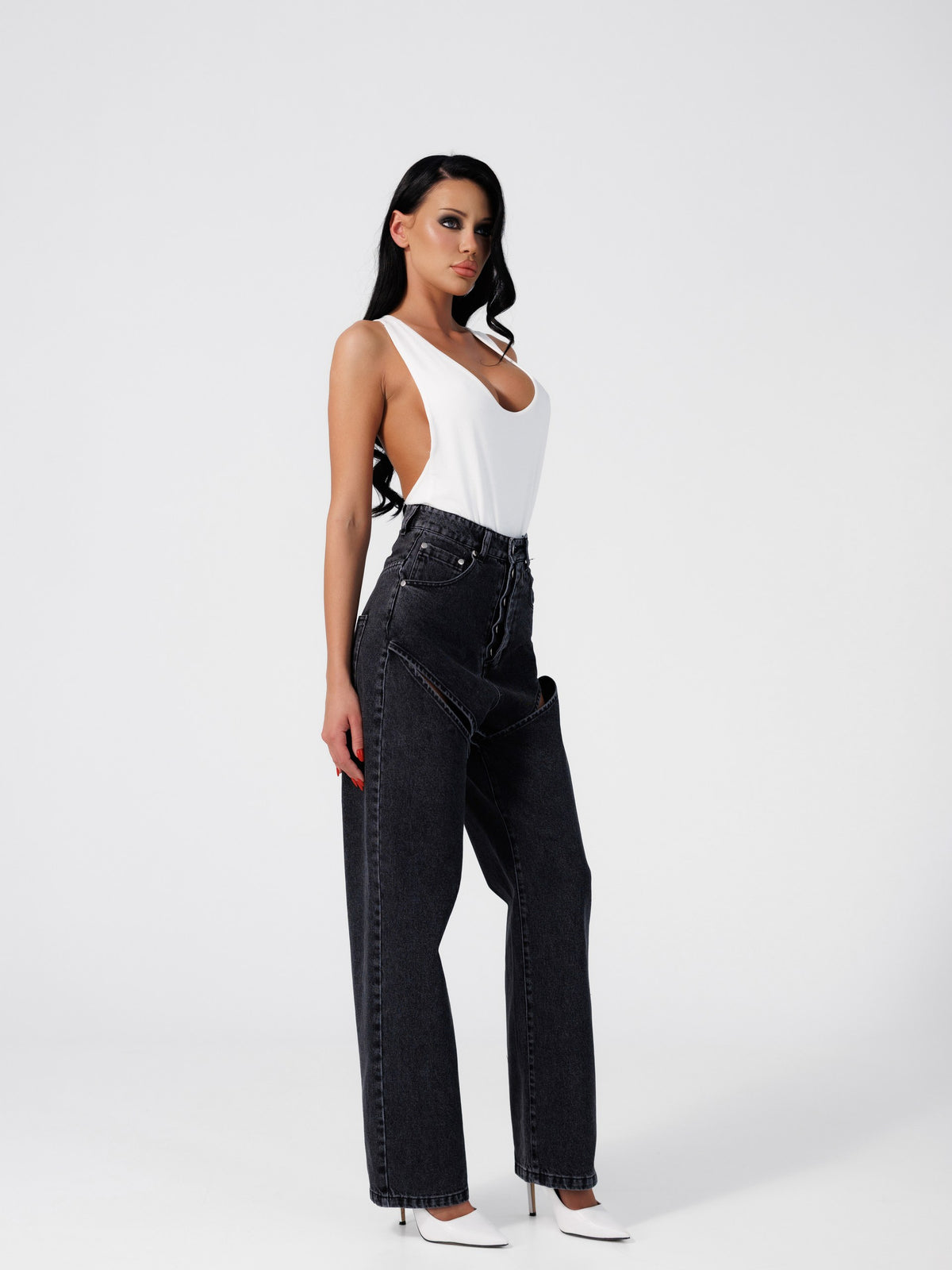 Jealous Cut-Out Jeans