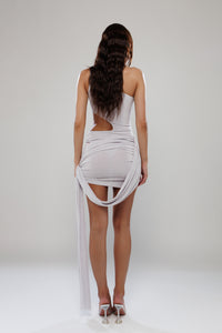 Ibiza Silver Asymmetric Co-Ord Bodysuit