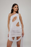 Ibiza Silver Asymmetric Co-Ord Bodysuit
