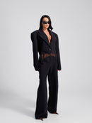 Denial Black Cropped Blazer