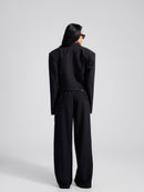 Denial Black Cropped Blazer