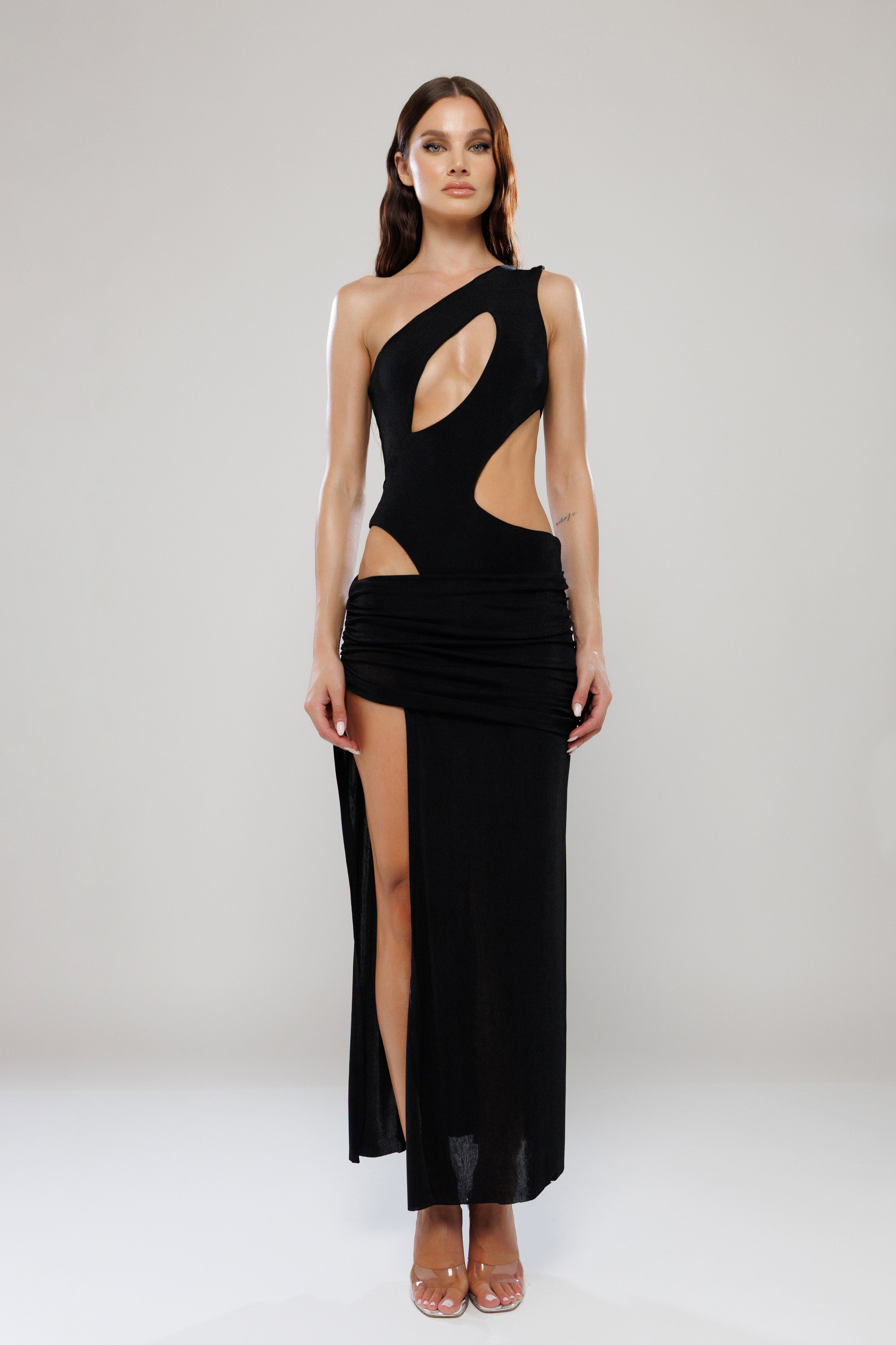 Ibiza Black Asymmetric Co-Ord Bodysuit
