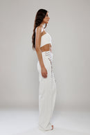 Milan Lace-up Denim Pants