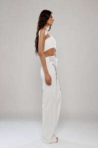 Milan Lace-up Denim Pants