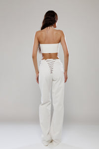 Milan Lace-up Denim Pants