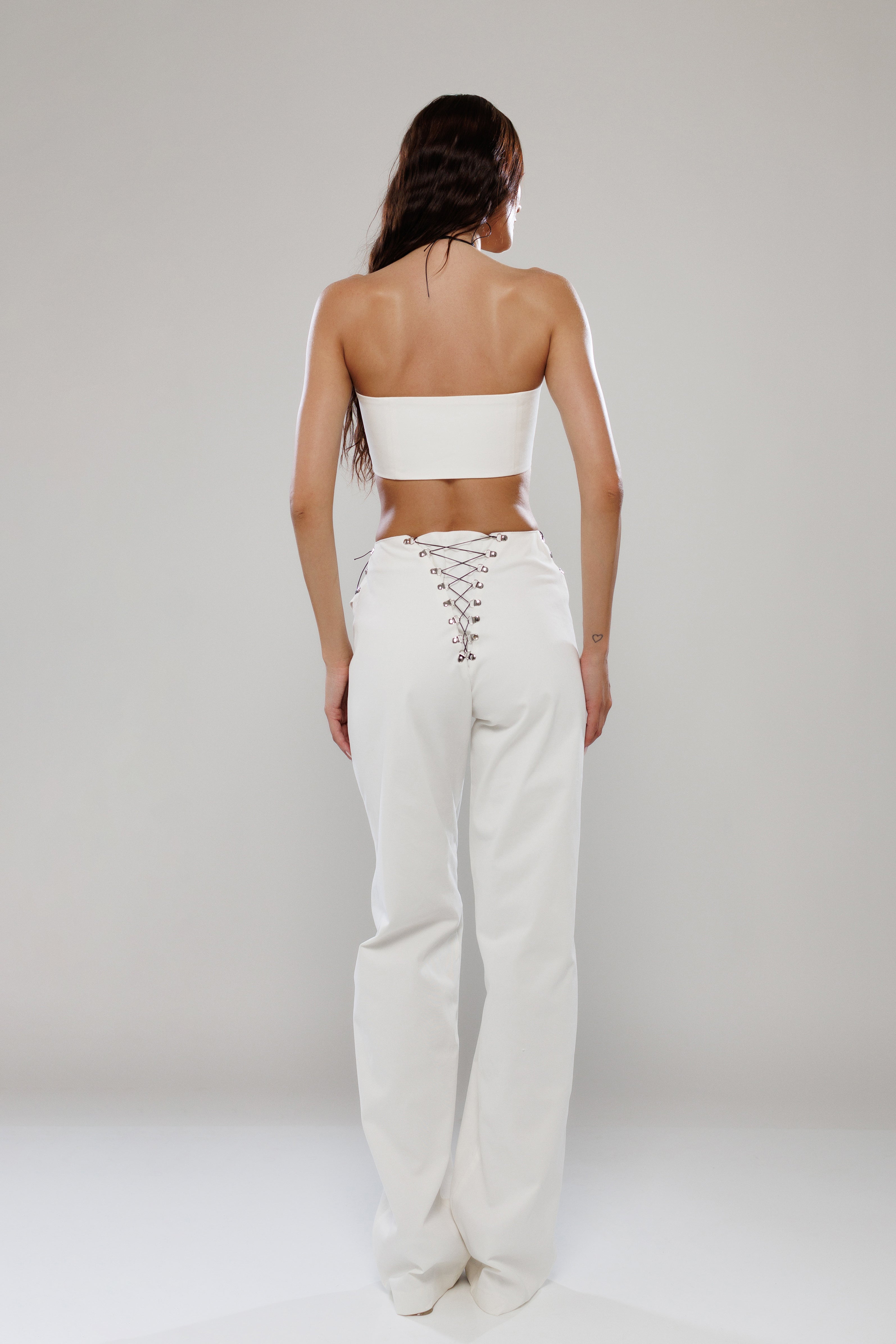 Milan Lace-up Denim Pants