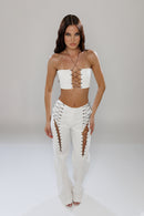 Milan Lace-up Denim Pants