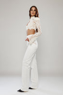 Rome Cut-ut Pants with Lace