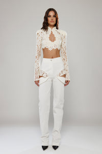 Rome Cut-ut Pants with Lace