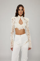 Rome Cut-ut Pants with Lace