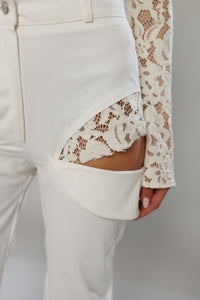 Rome Cut-ut Pants with Lace