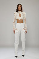 Rome Cut-ut Pants with Lace