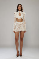 Cannes Co-Ord Ivory Lace Skirt
