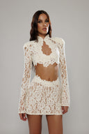 Cannes Co-Ord Ivory Lace Top