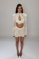 Cannes Co-Ord Ivory Lace Top