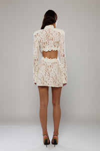 Cannes Co-Ord Ivory Lace Skirt