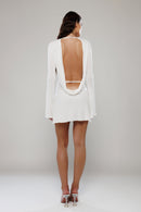 Capri White Open Back Mini Dress
