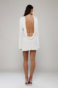 Capri White Open Back Mini Dress