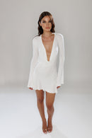 Capri White Open Back Mini Dress